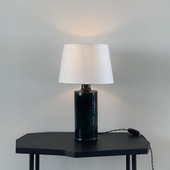  Design Fr res Glazed Ceramic Cylinder Lamp with Parchment Shade - 1633030