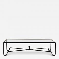  Design Fr res Large Entretoise Blackened Iron and Glass Coffee Table by Design Fr res - 3993481