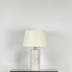  Design Fr res Large Satin White Rouleau Ceramic Table Lamp by Design Fr res - 4051031