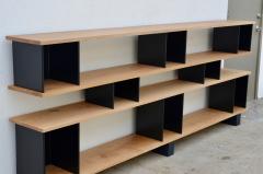  Design Fr res Low Black Steel Horizontale Oak Shelving Unit by Design Fr res - 958793