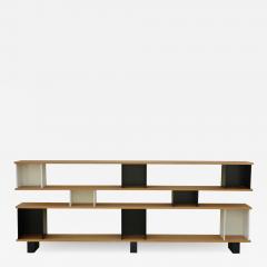  Design Fr res Low Black and White Horizontale Oak Shelving Unit - 924915