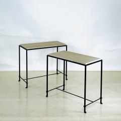  Design Fr res Narrow Diagramme Travertine Side or End Table by Design Fr res - 4387532