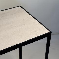  Design Fr res Narrow Etude Wrought Iron and Honed Cream Limestone Console by Design Fr res - 4328025