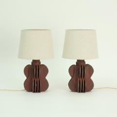 Design Fr res Pair of Cabosse Terracotta Table Lamps by Design Fr res - 4489396