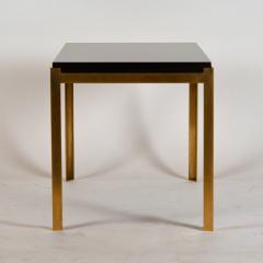  Design Fr res Pair of Chic Caisson Solid Brass and Black Lacquer End Tables by Design Fr res - 1274910