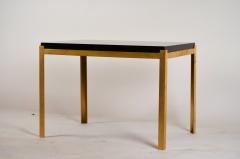  Design Fr res Pair of Chic Caisson Solid Brass and Black Lacquer End Tables by Design Fr res - 1274912