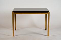  Design Fr res Pair of Chic Caisson Solid Brass and Black Lacquer End Tables by Design Fr res - 1274913