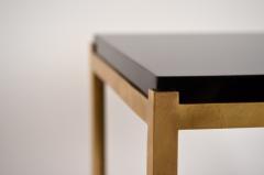 Design Fr res Pair of Chic Caisson Solid Brass and Black Lacquer End Tables by Design Fr res - 1274914