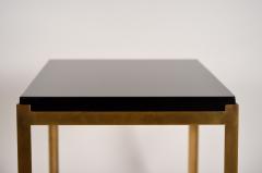  Design Fr res Pair of Chic Caisson Solid Brass and Black Lacquer End Tables by Design Fr res - 1274915
