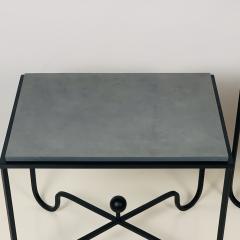  Design Fr res Pair of Chic Grey Slate Entretoise Side Tables by Design Fr res - 1538642