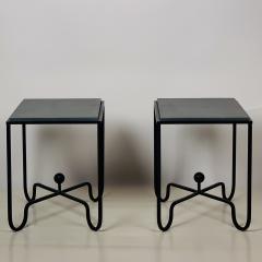  Design Fr res Pair of Chic Grey Slate Entretoise Side Tables by Design Fr res - 1538645