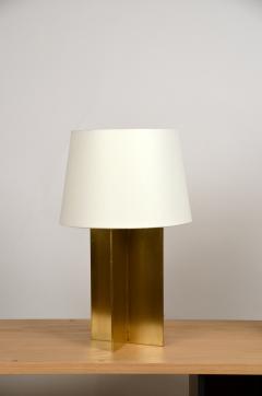  Design Fr res Pair of Chic Polished Brass and Parchment Paper Table Lamps - 1136974