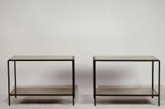  Design Fr res Pair of Chic Rectiligne Mirrored End Tables by Design Fr res - 1176740