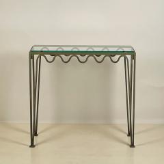  Design Fr res Pair of Chic Verdigris Meandre and Glass Consoles by Design Fr res - 2504967