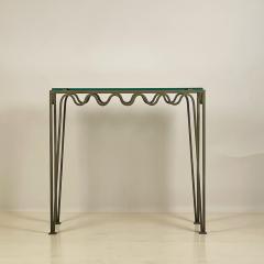  Design Fr res Pair of Chic Verdigris Meandre and Glass Consoles by Design Fr res - 2504972