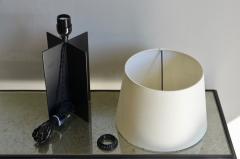  Design Fr res Pair of Croisillon Matte Black and Parchment Lamps - 718832