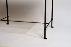  Design Fr res Pair of Diagramme Wrought Iron and Travertine Side Tables by Design Fr res - 978783