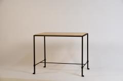  Design Fr res Pair of Diagramme Wrought Iron and Travertine Side Tables by Design Fr res - 978789