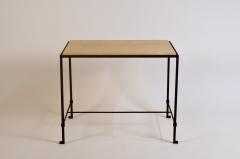  Design Fr res Pair of Diagramme Wrought Iron and Travertine Side Tables by Design Fr res - 978790