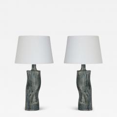  Design Fr res Pair of Difforme Tiger Glaze Table Lamps with Parchment Shade by Design Fr res - 3635697