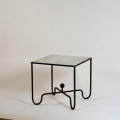  Design Fr res Pair of Entretoise Wrought Iron and Honed Marble Side Tables by Design Fr res - 1112324