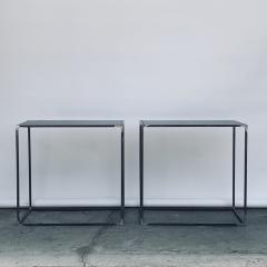  Design Fr res Pair of Filiforme Patinated Steel Minimalist Side Tables by Design Fr res - 1411450