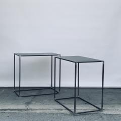  Design Fr res Pair of Filiforme Patinated Steel Minimalist Side Tables by Design Fr res - 1411451