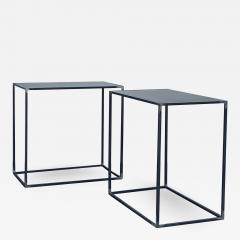  Design Fr res Pair of Filiforme Patinated Steel Minimalist Side Tables by Design Fr res - 1412274