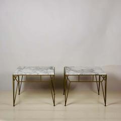  Design Fr res Pair of Large Angulaire Marble Side Tables - 1638986