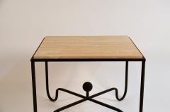  Design Fr res Pair of Large Entretoise Cream Travertine side tables by Design Freres - 981244