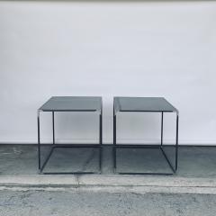  Design Fr res Pair of Large Minimalist Filiforme Patinated Steel End Tables by Design Fr res - 1411429