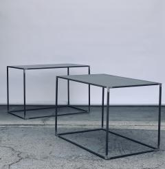  Design Fr res Pair of Large Minimalist Filiforme Patinated Steel End Tables by Design Fr res - 1411431