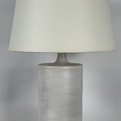  Design Fr res Pair of Large Satin White Rouleau Ceramic Table Lamps by Design Fr res - 4051052