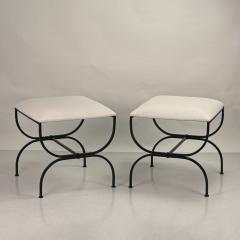  Design Fr res Pair of Large Strapontin Cream Horsehair Stools by Design Fr res - 4324376