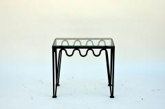  Design Fr res Pair of M andre Blackened Steel and Glass Side Tables - 924280