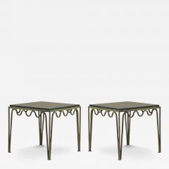  Design Fr res Pair of M andre Verdigris and Black Limestone End Tables by Design Fr res - 4051004