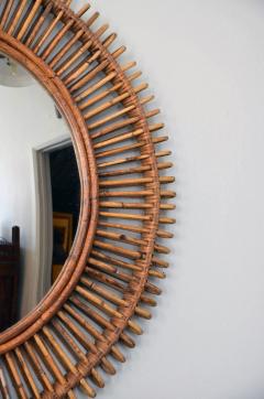  Design Fr res Pair of Oculus Round Rattan Convex Mirrors - 1062105