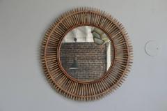  Design Fr res Pair of Oculus Round Rattan Mirrors - 1062087