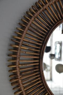  Design Fr res Pair of Oculus Round Rattan Mirrors - 1062093