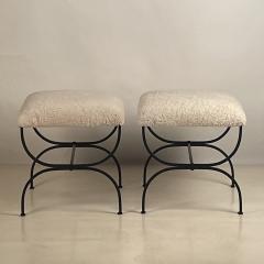  Design Fr res Pair of Shearling Strapontin Stools by Design Fr res - 3929332