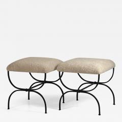  Design Fr res Pair of Shearling Strapontin Stools by Design Fr res - 3930759