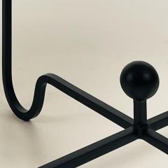  Design Fr res Pair of Tall Iron and Travertine Entretoise Side Tables by Design Fr res - 4717872