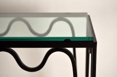  Design Fr res Pair of Undulating M andre Wrought Iron and Glass Consoles by Design Fr res - 1337493