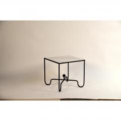  Design Fr res Pair of Wrought Iron and Marble Entretoise Side Tables by Design Fr res - 1079131