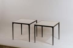  Design Fr res Pair of large Esquisse Wrought Iron and Parchment Side Tables by Design Fr res - 1037022