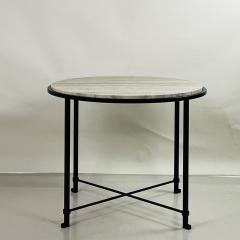  Design Fr res Round Diagramme Side Table or Gu ridon in Silver Travertine by Design Fr res - 4413241