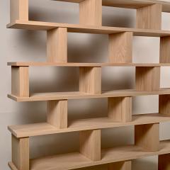  Design Fr res Six Shelves Verticale Polished Oak Shelving Unit - 1550600