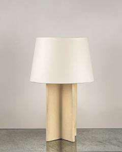  Design Fr res The Croisillon cream ceramic lamp with parchment shade by Design Fr res - 3530627