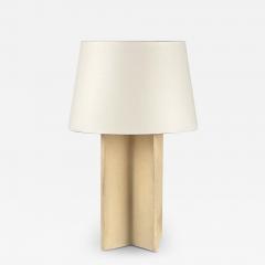  Design Fr res The Croisillon cream ceramic lamp with parchment shade by Design Fr res - 3532264