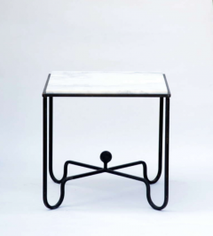  Design Fr res The Entretoise Wrought Iron and Marble Tables - 719830